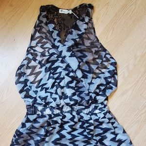 Woman's Banana Monkey sleeveless mini dress, size M